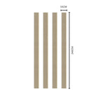 Light oak reeded wall panel by NU Wall featuring a smooth, curved design perfect for modern interior wall decor.