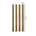 Medium oak Arc Reeded wall panel by NU Wall showing a reeded textured surface and smooth edges on a wall display.