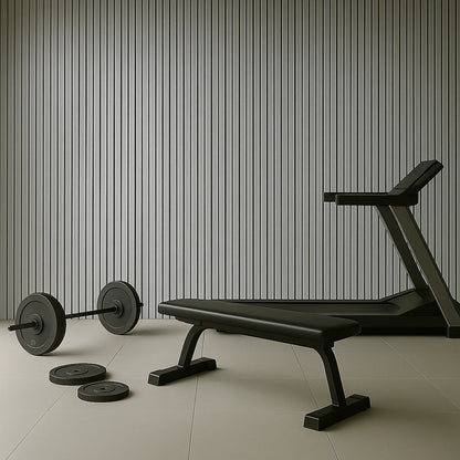 Residence Grey Oak and Black Waterproof Wall Panel