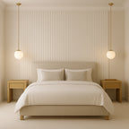 Waterproof polystyrene paintable fluted wall panelling