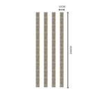 NU Wall Dubai Camel Sand slatted wall panel showing a sleek, textured beige surface ideal for modern interior decor.