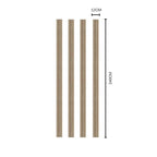 NU Wall Dubai Natural Oak slatted wall panel, single piece showcasing warm, textured oak wood with sleek, modern design.