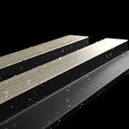 Waterproof polystyrene light oak and black slat wall panelling