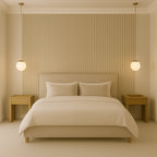 Waterproof polystyrene paintable fluted wall panelling