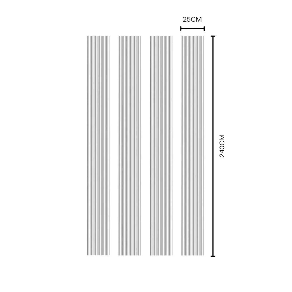 Paintable reeded wall panel by NU Wall, elegant design with textured surface, ideal for stylish interior wall decor.