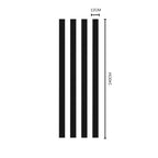 NU Wall Palm Brushed Black Small Slatted Wall Panel showing black brushed finish and slatted design for modern interior decor.