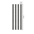 NU Wall Palm grey oak and black small slatted wall panel, single, showcasing textured wooden slats for modern interior decor.