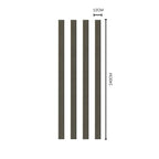 NU Wall Palm Light Oak and Black small slatted wall panel, showcasing modern wood and black design for interior decor.