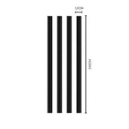 NU Wall Residence brushed black slatted wall panel in a pack of four, showcasing modern black textured wall decor.
