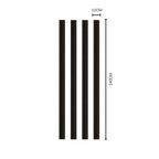 NU Wall Residence dark oak and black slatted wall panel, single panel showing textured wood grain and modern design elements