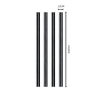 NU Wall Residence Grey Oak and Black Slatted Wall Panel in a pack of four, showcasing modern textured wood design for interior decor