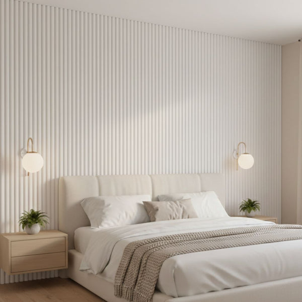 Elegance Reeded Paintable Wall Panel | 3 Pack - NUWALL UK