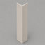 Oatmeal linen corner trim by NU Wall, showing a close-up of the textured fabric and neat corner stitching for home decor.