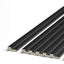 brushed black grooved wall panel end trim