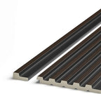 dark oak grooved wall panel end trim