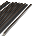 dark oak grooved wall panel end trim