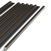 dark oak grooved wall panel end trim