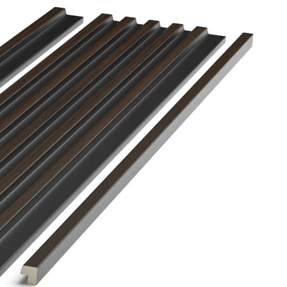 Palm Dark Oak and Black End Cap (Groove)