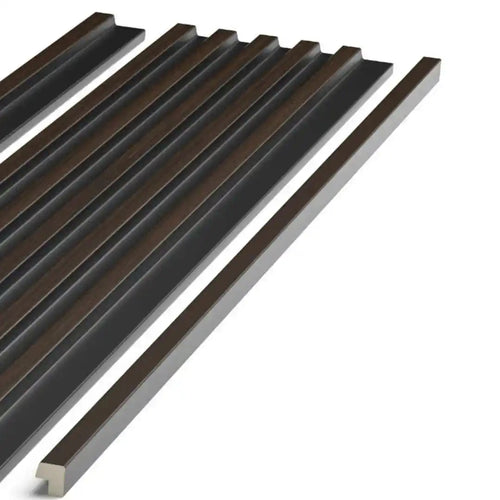 dark oak grooved wall panel end trim
