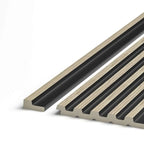 Light oak grooved wall panel end trim