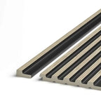 Light oak grooved wall panel end trim