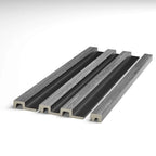 grey oak grooved wall panel end trim