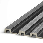 grey oak grooved wall panel end trim