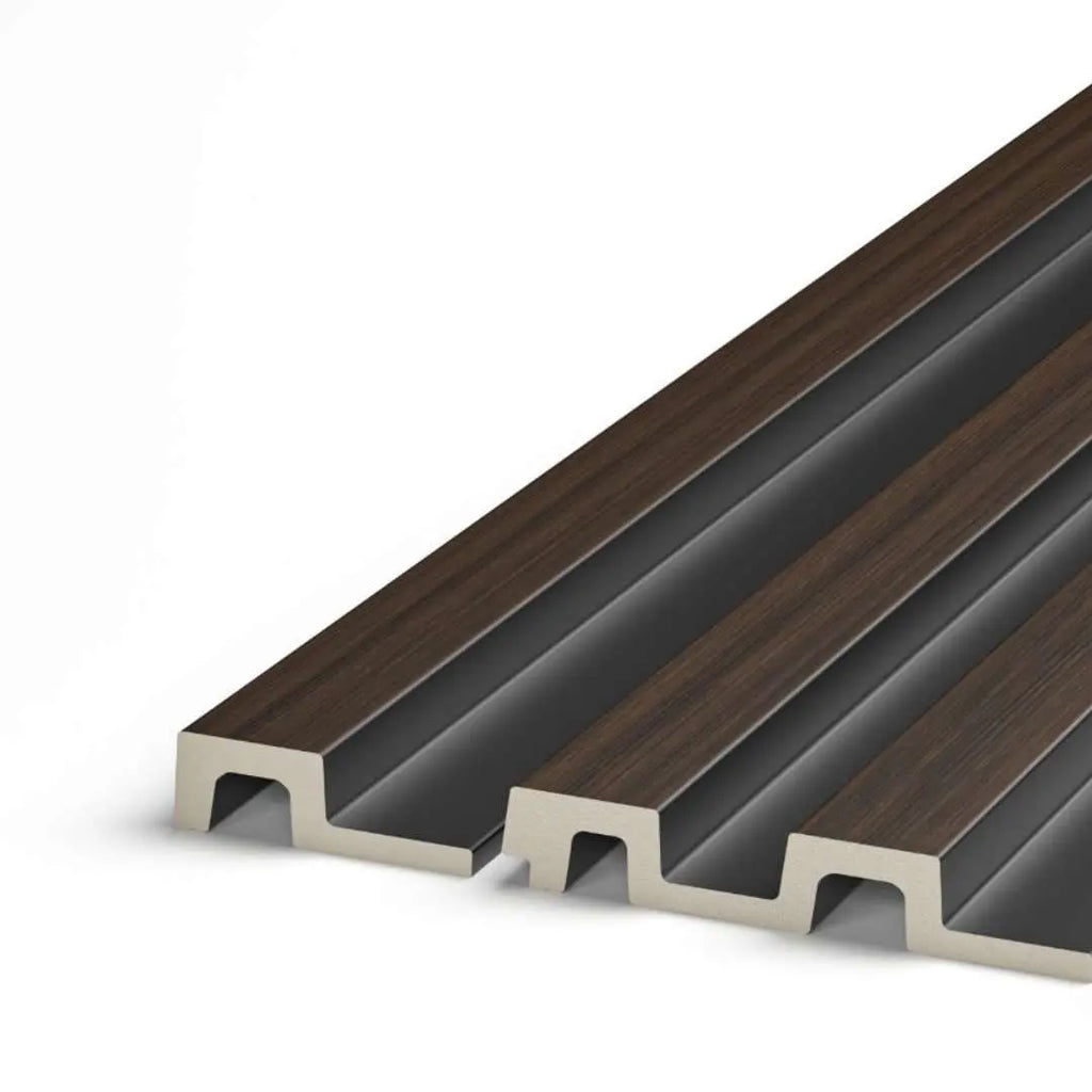 dark oak grooved wall panel end trim