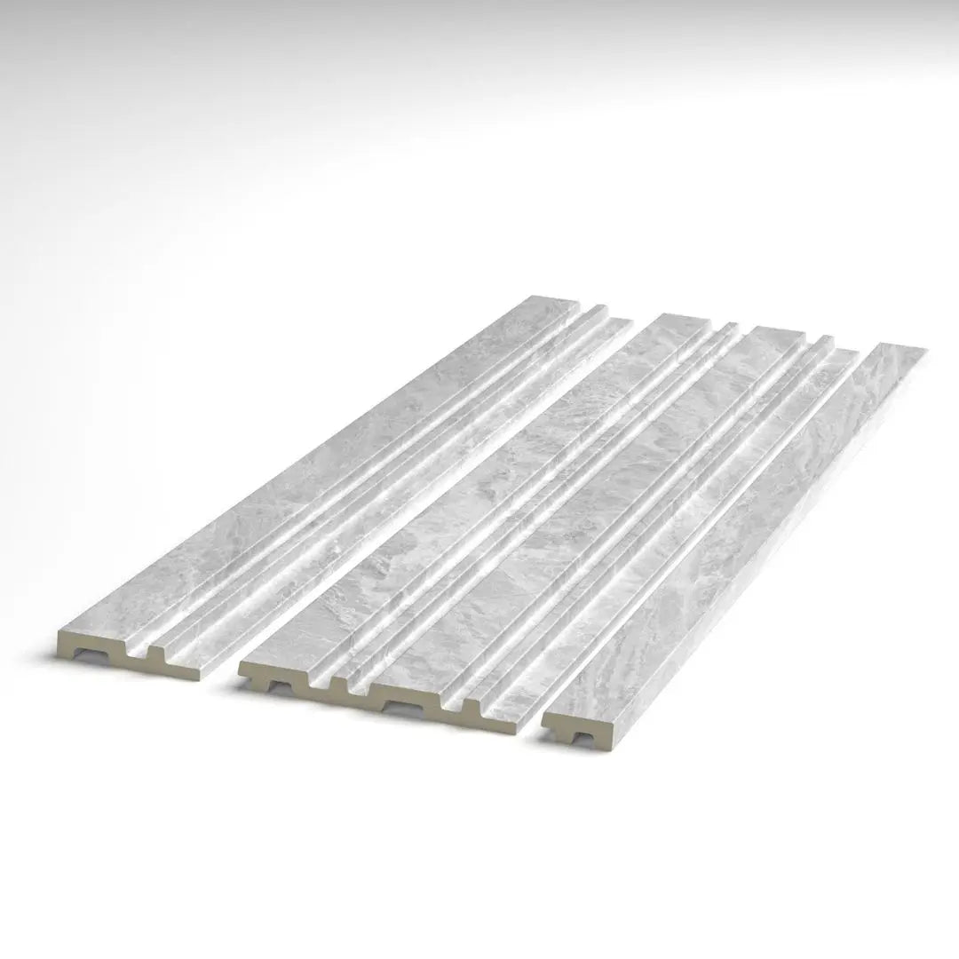 Dubai Cloudy Grey End Cap (Groove) - NUWALL UK
