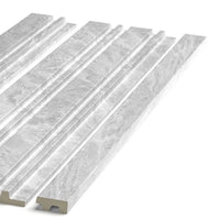 Dubai Cloudy Grey End Cap (Groove) - NUWALL UK