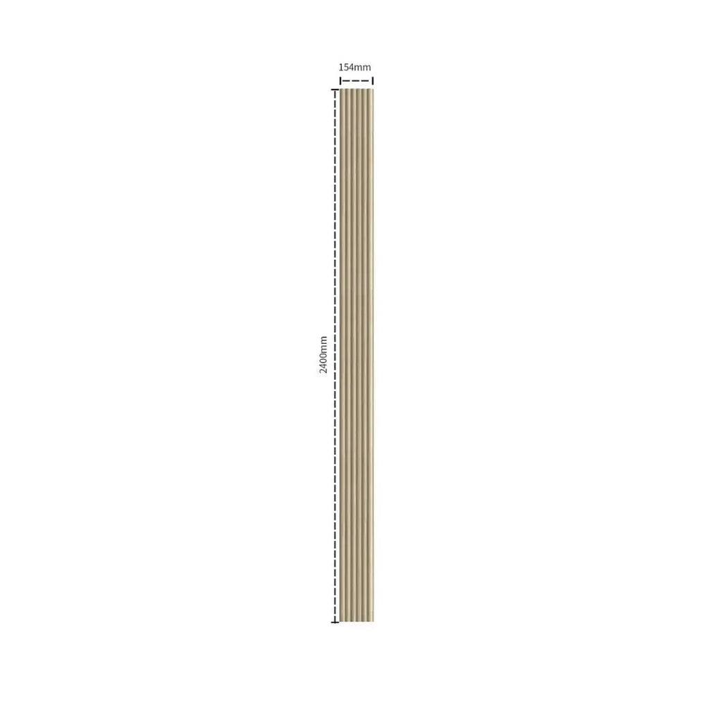 Waterproof polystyrene light oak reeded wall panel with dimensions