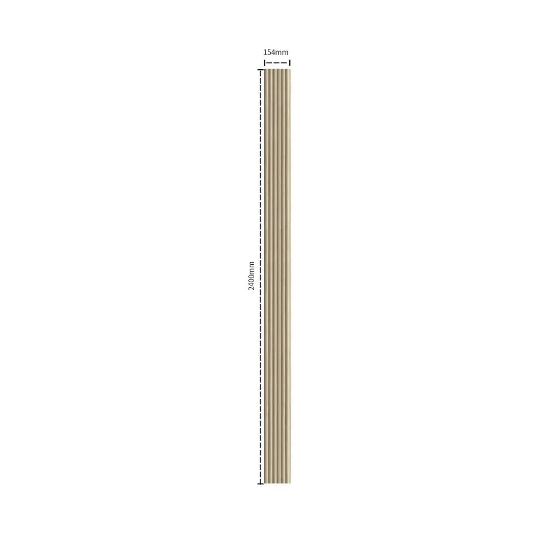 Waterproof polystyrene light oak reeded wall panel with dimensions