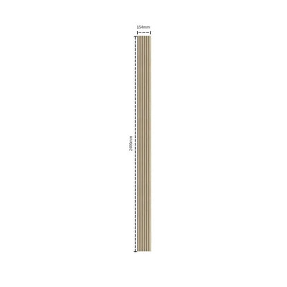 Arc Reeded Light Oak Waterproof Wall Panel