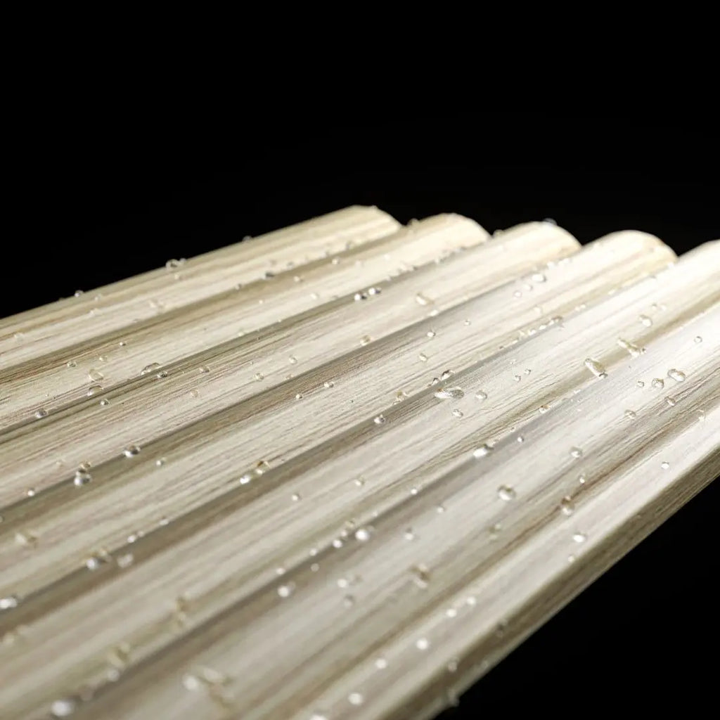 Waterproof polystyrene light oak reeded wall panelling