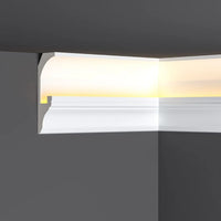 LED Cornice | L100mm x W135mm x D45mm Sample - NUWALL UK