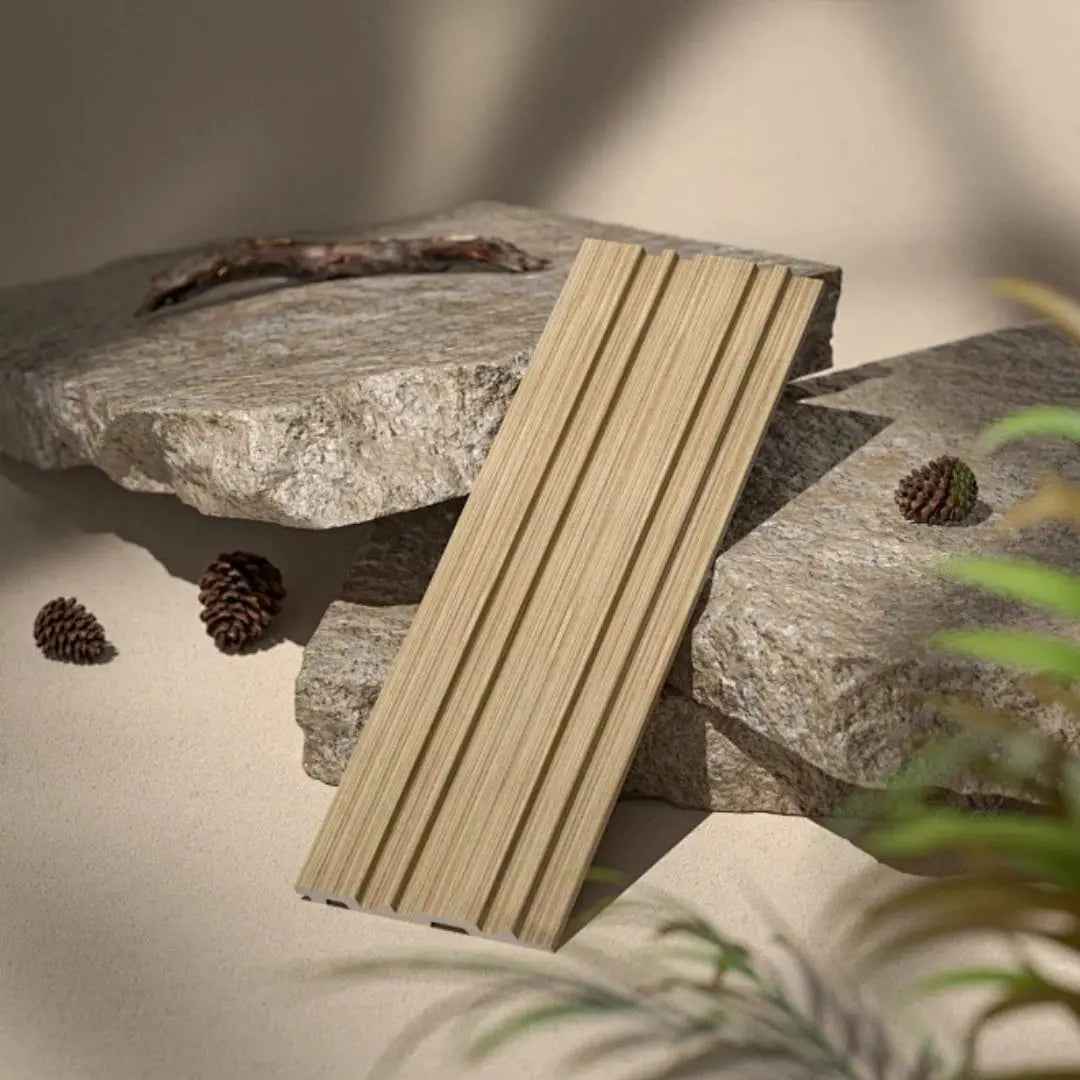 Dubai Natural Oak Waterproof Wall Panel Sample - NUWALL UK