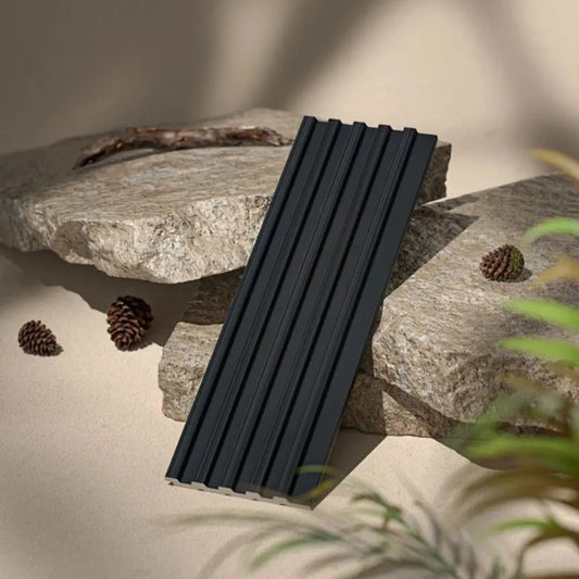 Palm Brushed Black Waterproof Wall Panel