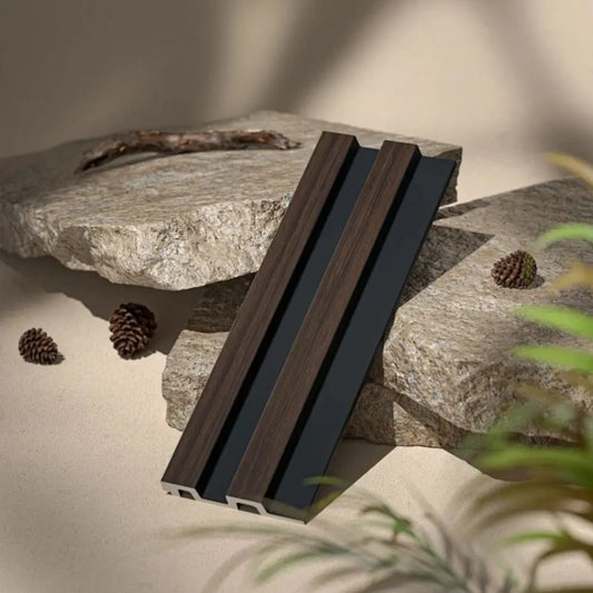 Residence Dark Oak and Black Waterproof Wall Panel Sample
