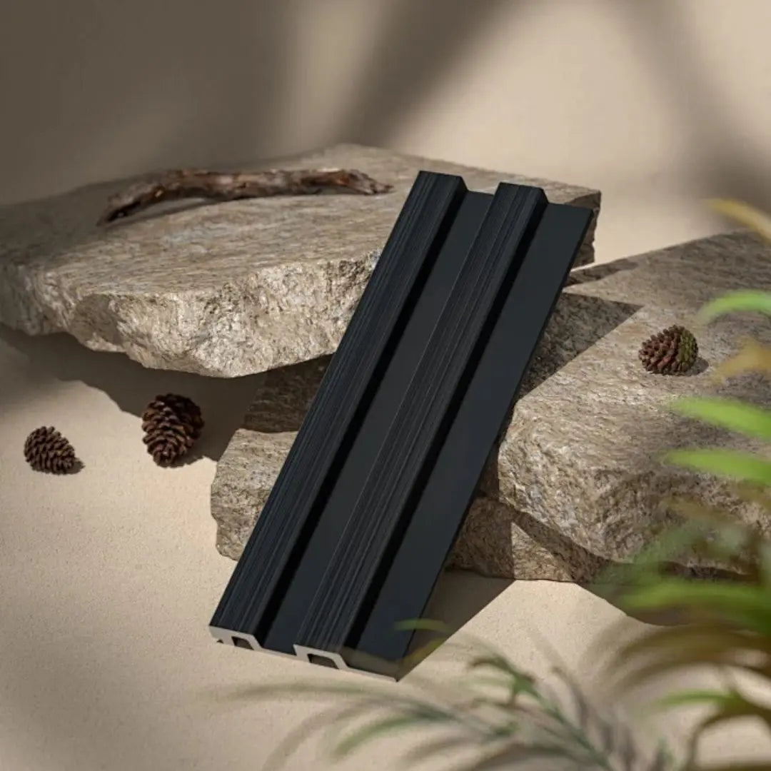 Residence Brushed Black Waterproof Wall Panel Sample - NUWALL UK