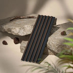 Palm Dark Oak and Black Waterproof Wall Panel Sample - NUWALL UK