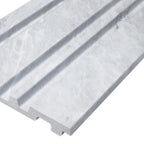 Waterproof polystyrene light grey marble effect thin slatted wall panelling