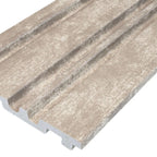 Waterproof polystyrene beige marble effect thin slatted wall panelling