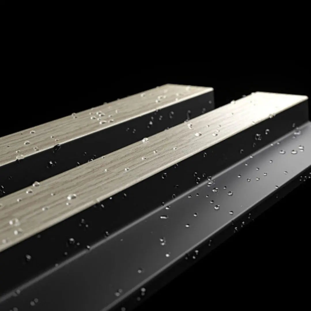 Residence Light Oak and Black Waterproof Wall Panel Sample - NUWALL UK