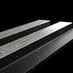 Waterproof polystyrene grey oak and black slat wall panelling