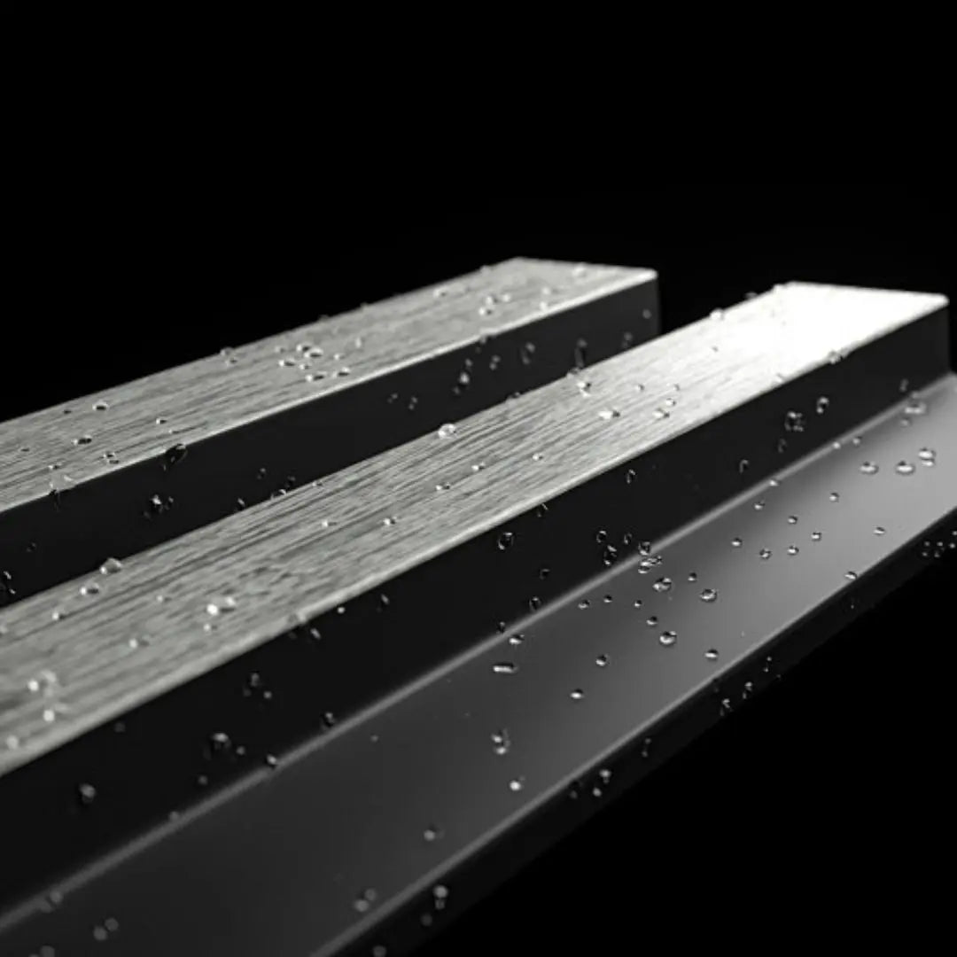 Waterproof polystyrene grey oak and black slat wall panelling