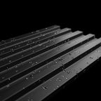 Waterproof polystyrene light brushed black thin slatted wall panelling