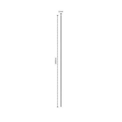 Palm Brushed Black End Cap (Groove)
