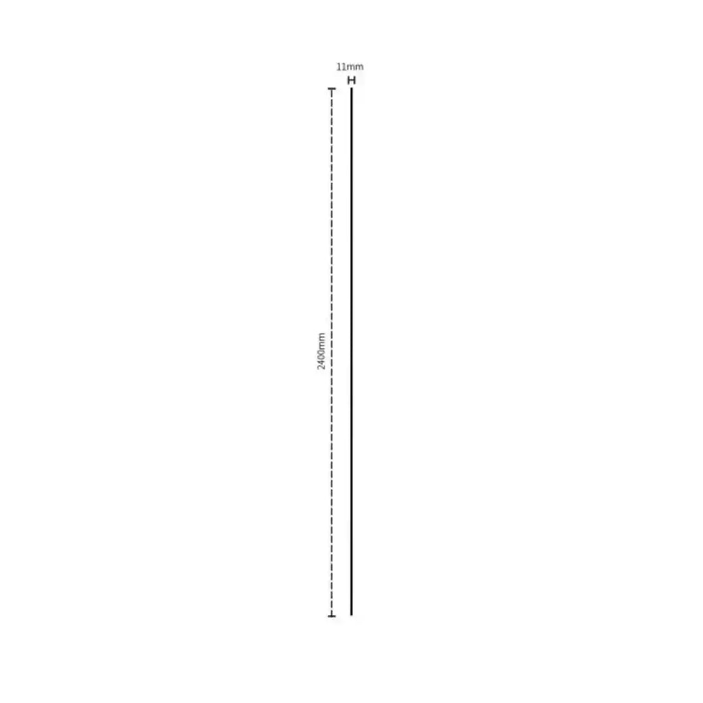 brushed black grooved wall panel end trim with dimensions