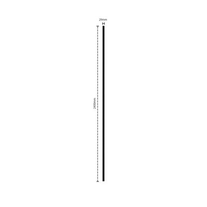 Palm Brushed Black End Cap (Tongue)