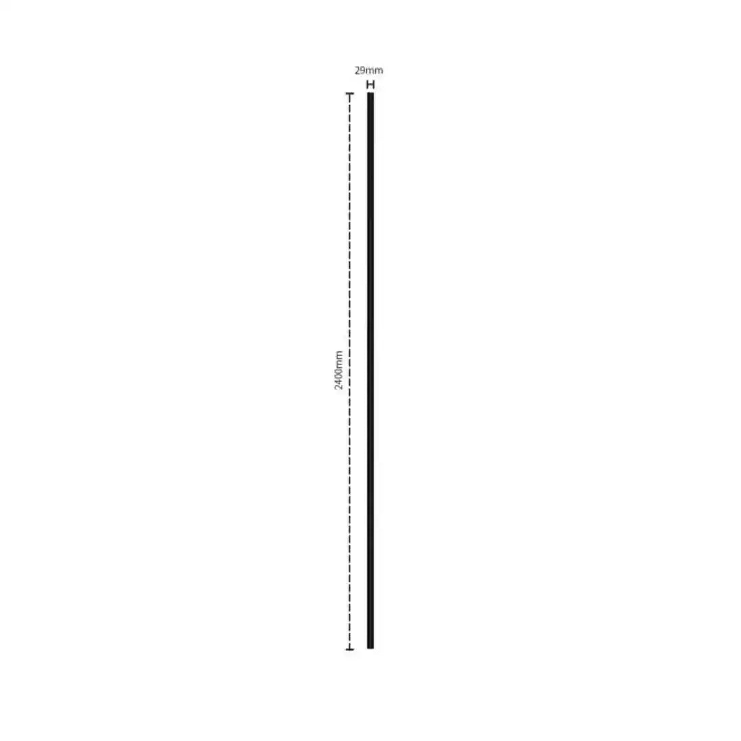 brushed black grooved wall panel end trim with dimensions